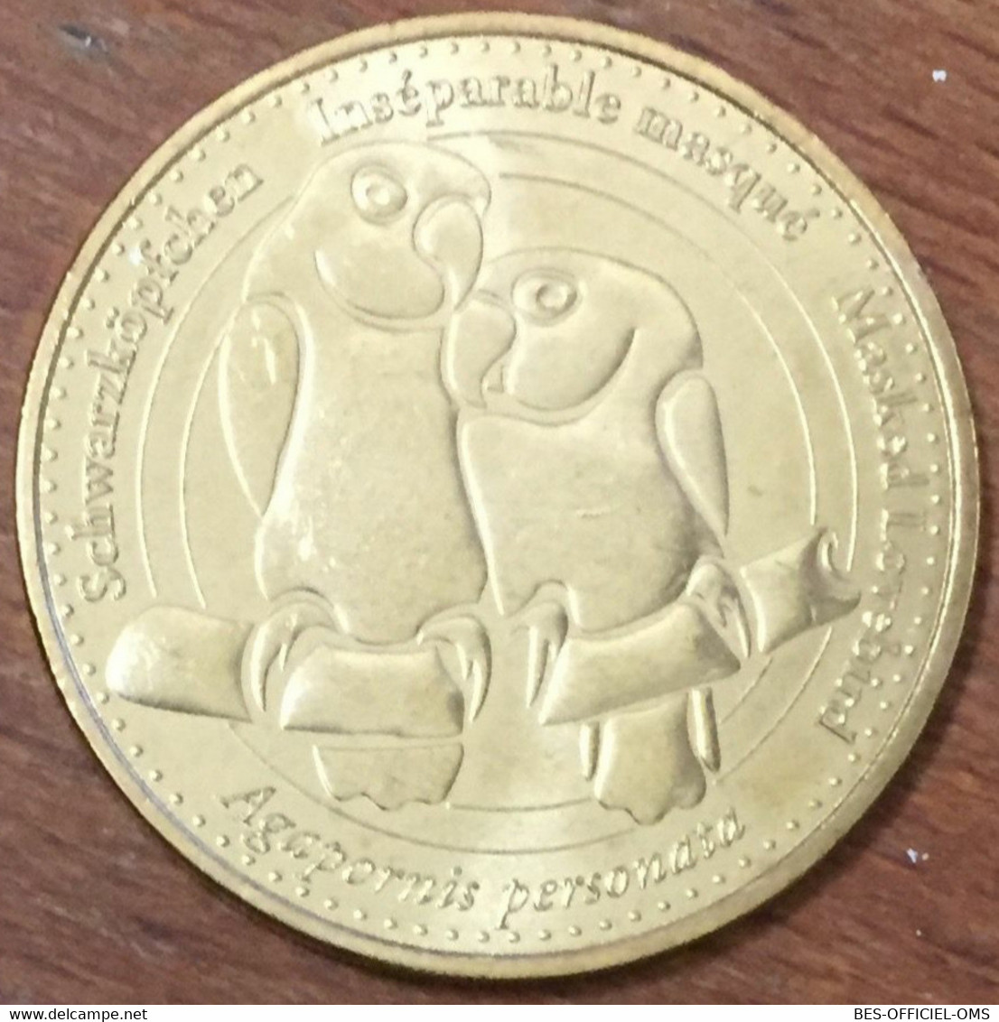 67 PERROQUET INSÉPARABLE MASQUÉ PARROT MDP 2011 MÉDAILLE SOUVENIR MONNAIE DE PARIS JETON TOURISTIQUE MEDALS COINS TOKENS - 2011