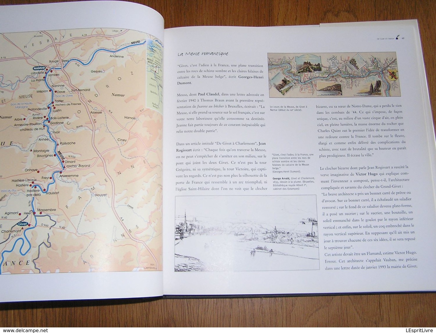 LE GRAND LIVRE DE LA MEUSE Régionalisme Ardennes France Belgique Mouzon Monthermé Revin Givet Dinant Namur Huy Liège