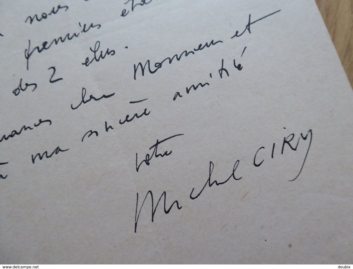 Michel CIRY (1919-2018) PEINTRE & Graveur. AUTOGRAPHE - Other & Unclassified