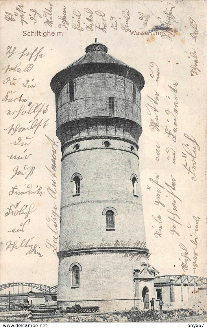 SCHILTIGHEIM (67-Bas-Rhin) Wasserturm - Chateau D'eau  - 2 SCANS - Schiltigheim