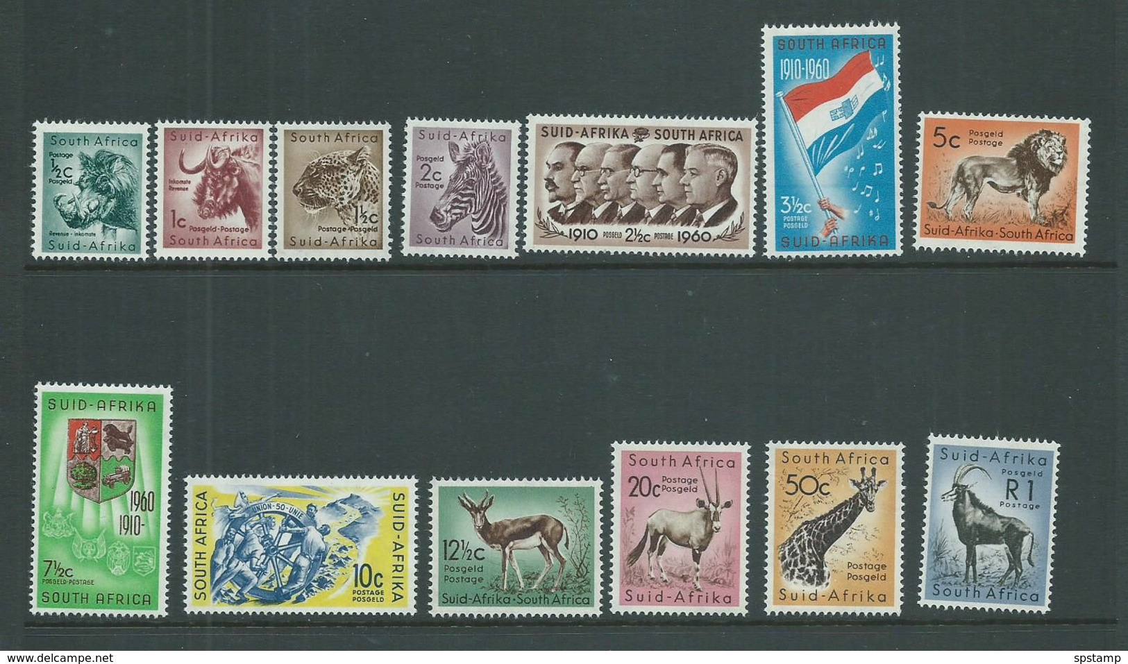 South Africa 1961 First Decimal Definitive Set Of 13 MNH , Some With Natural Gum Imperfections - Neufs