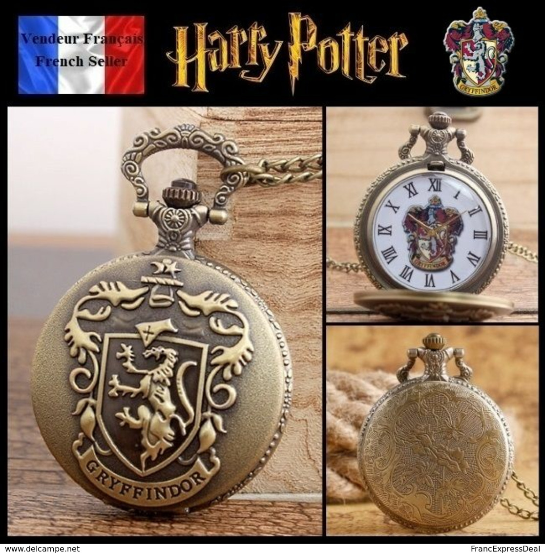 Montre Gousset NEUVE ! ( Pocket Watch ) - Harry Potter Gryffondor Gryffindor ( A2 ) - Watches: Bracket