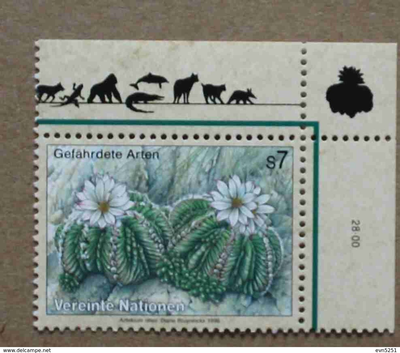 Vi96-01 : Nations-Unies (Vienne) / Protection De La Nature - Aztekium Ritteri (cactus) - Unused Stamps