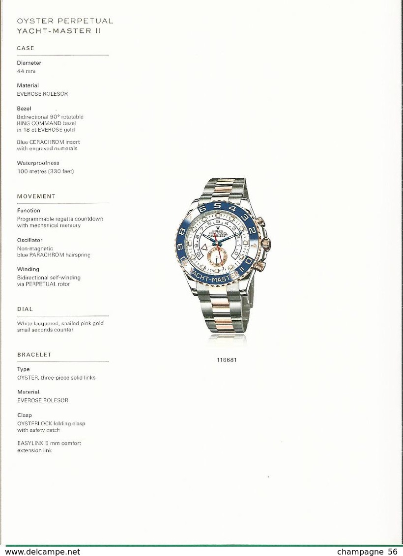 ROLEX  LIVRE DE  MONTRES  14 PAGES NEUF 20 CM X 27 CM - Montres Haut De Gamme