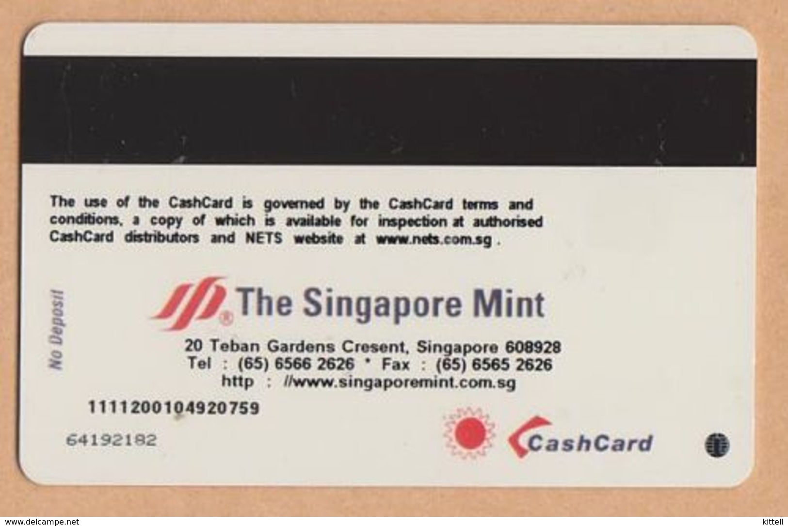 Singapore Old Cash Card Gemplus Chip Cashcard Used - Sonstige & Ohne Zuordnung