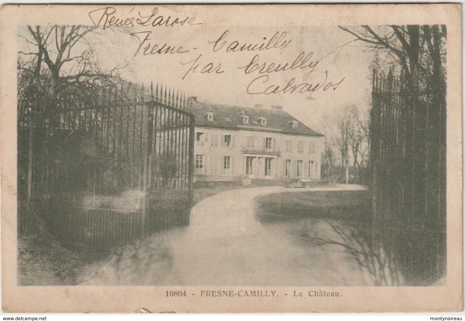 Calvados :  Env. D E Falaise :  FRESNE  CAMILLY : Le  Château ( écrite Sur Place En  1937 ) - Other & Unclassified