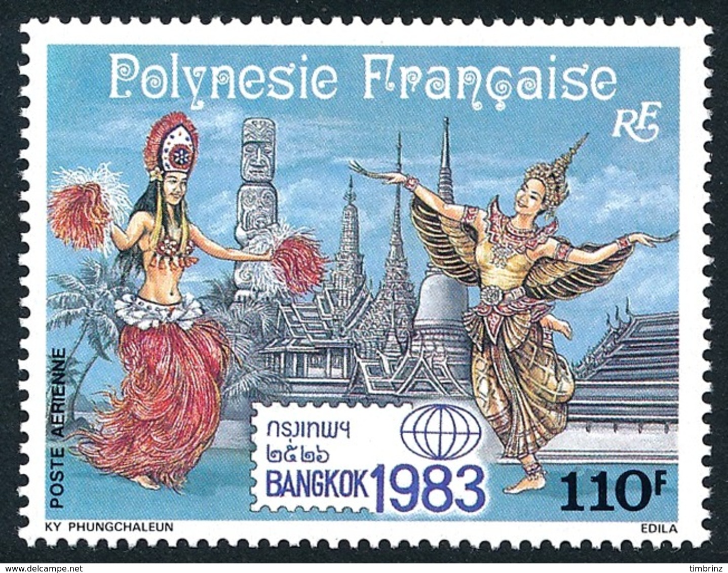 POLYNESIE 1983 - Yv. PA 177 **   Faciale= 0,92 EUR - Expo Phil. Intern. Bangkok' 1983  ..Réf.POL25216 - Ungebraucht