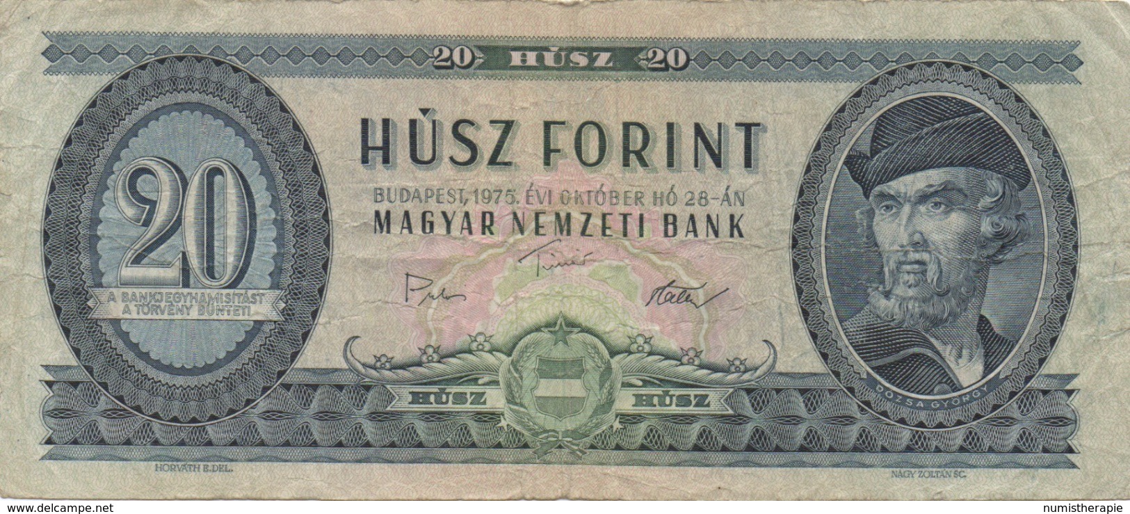 Hongrie : 20 Forint 1975 Mauvais état - Ungheria