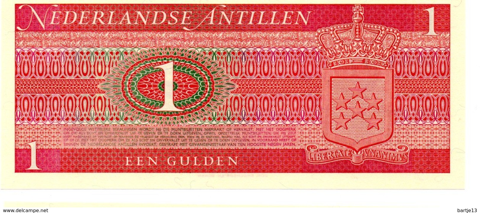 NEDERLANDSE ANTILLEN 1 GULDEN PICK 20a UNCIRCULATED - Niederländische Antillen (...-1986)