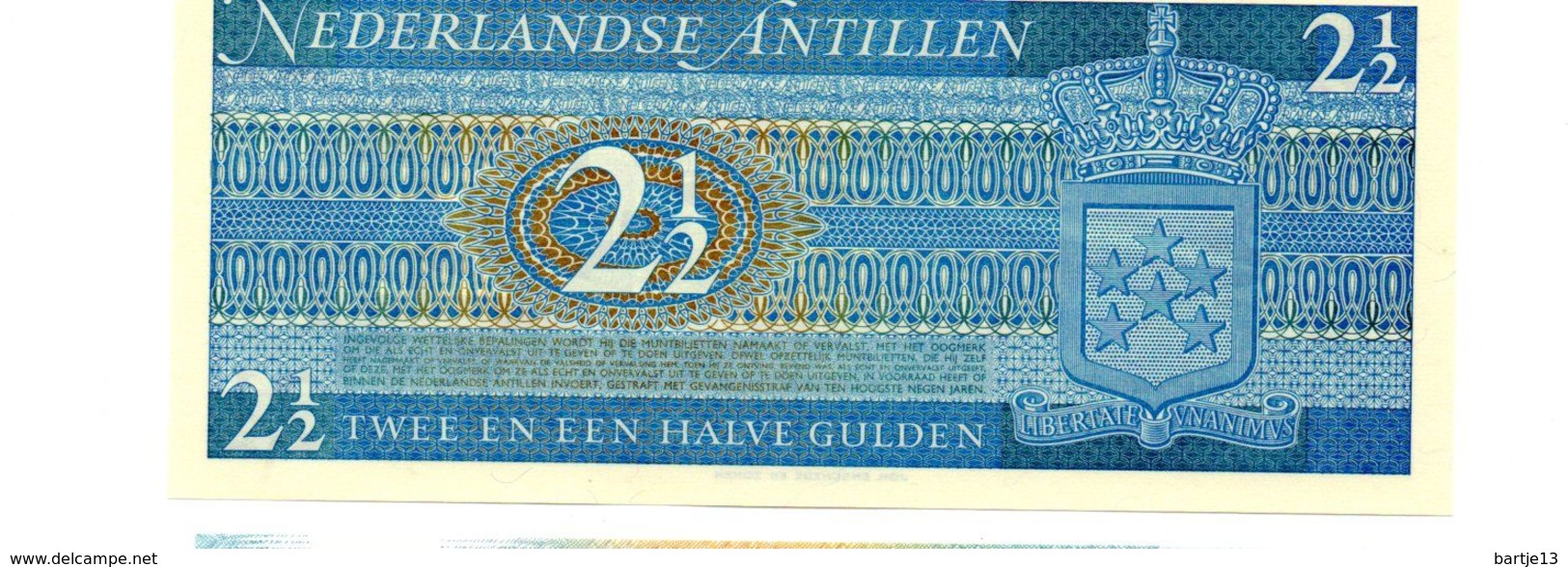 NEDERLANDSE ANTILLEN 2 1/2 GULDEN PICK 21a UNCIRCULATED - Niederländische Antillen (...-1986)