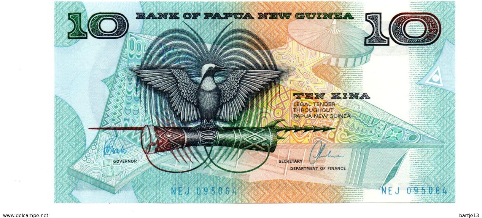PAPOEA NIEUW GUINEA 10 KINA PICK 9d UNCIRCULATED - Papouasie-Nouvelle-Guinée