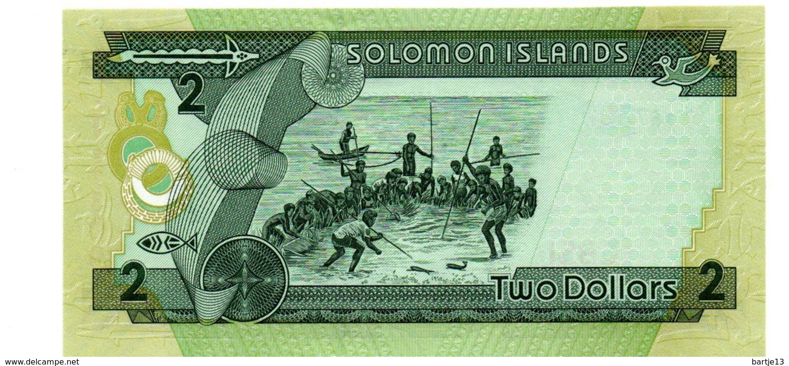 SOLOMON ISLANDS 2 DOLLARS PICK 18 UNCIRCULATED POLYMEER - Salomons