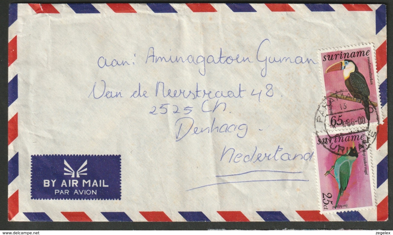 Brief Van Suriname Naar Den Haag - Surinam