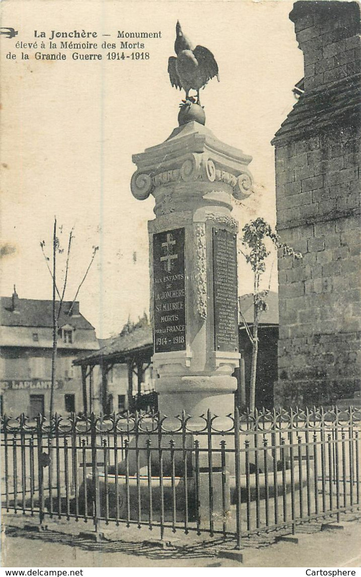 CPA 87 Haute Vienne La Jonchère Monument élevé à La Mémoire Des Morts De La Grande Guerre 1914 - 1918 - Condat Sur Vienne