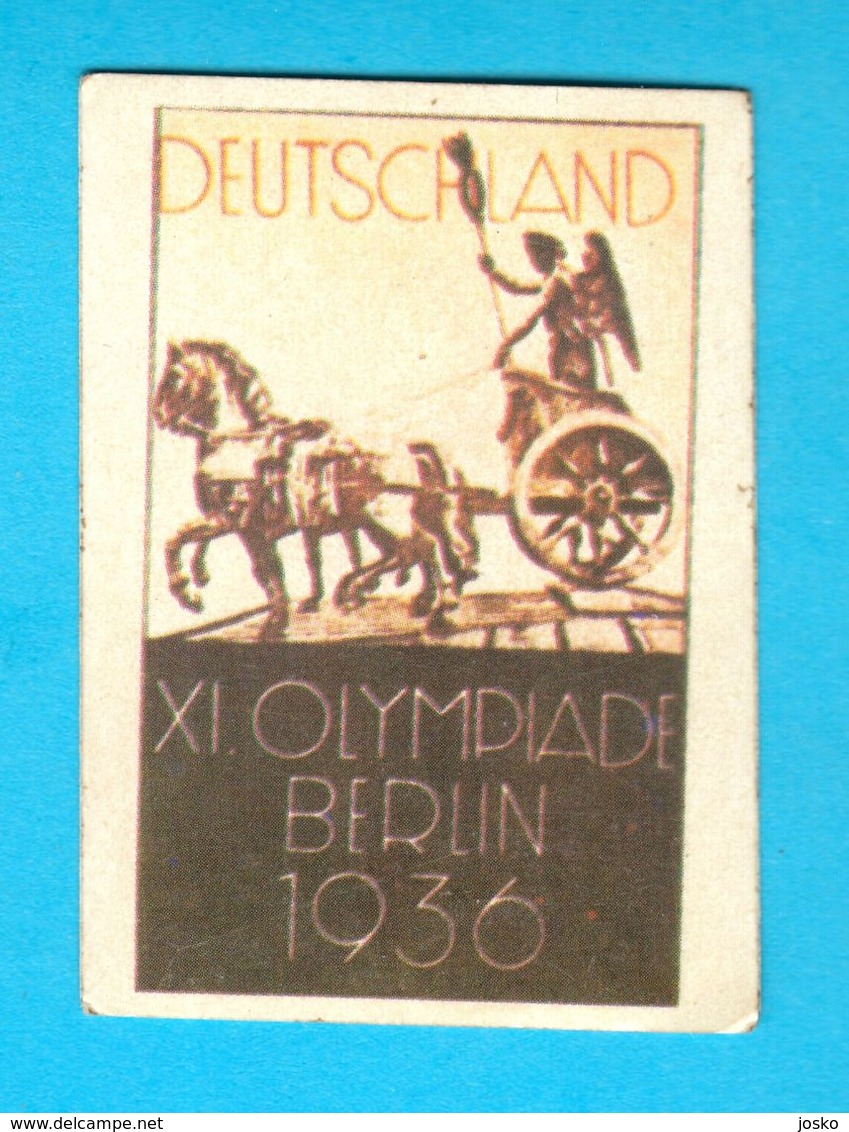 SUMMER OLYMPIC GAMES 1936 BERLIN - Yugoslav Old Card * Jeux Olympiques Olympia Olimpiadi Juegos Olímpicos Olympiade - Trading Cards