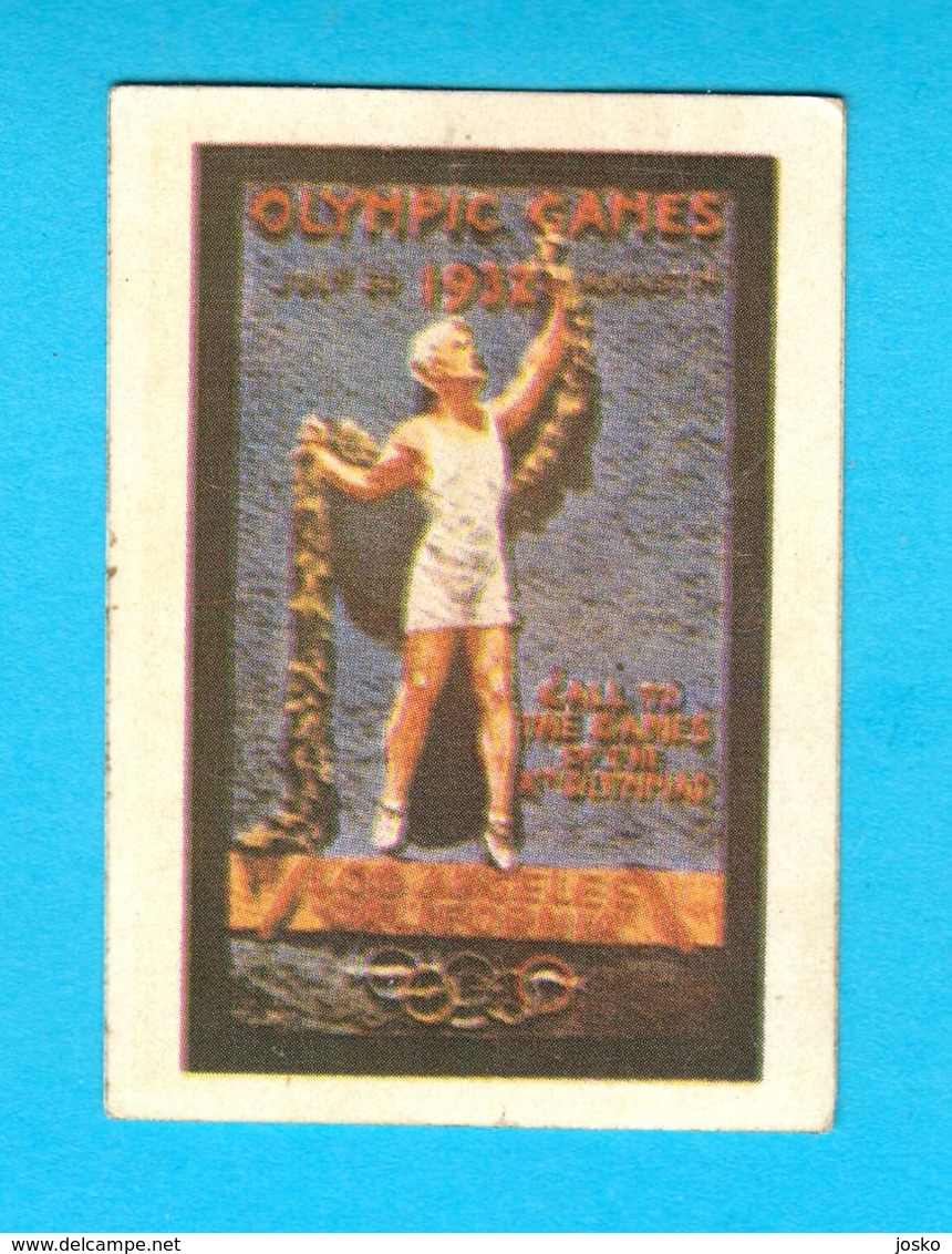 SUMMER OLYMPIC GAMES 1932 LOS ANGELES - Yugoslav Old Card * Jeux Olympiques Olympia Olimpiadi Juegos Olímpicos Olympiade - Trading Cards