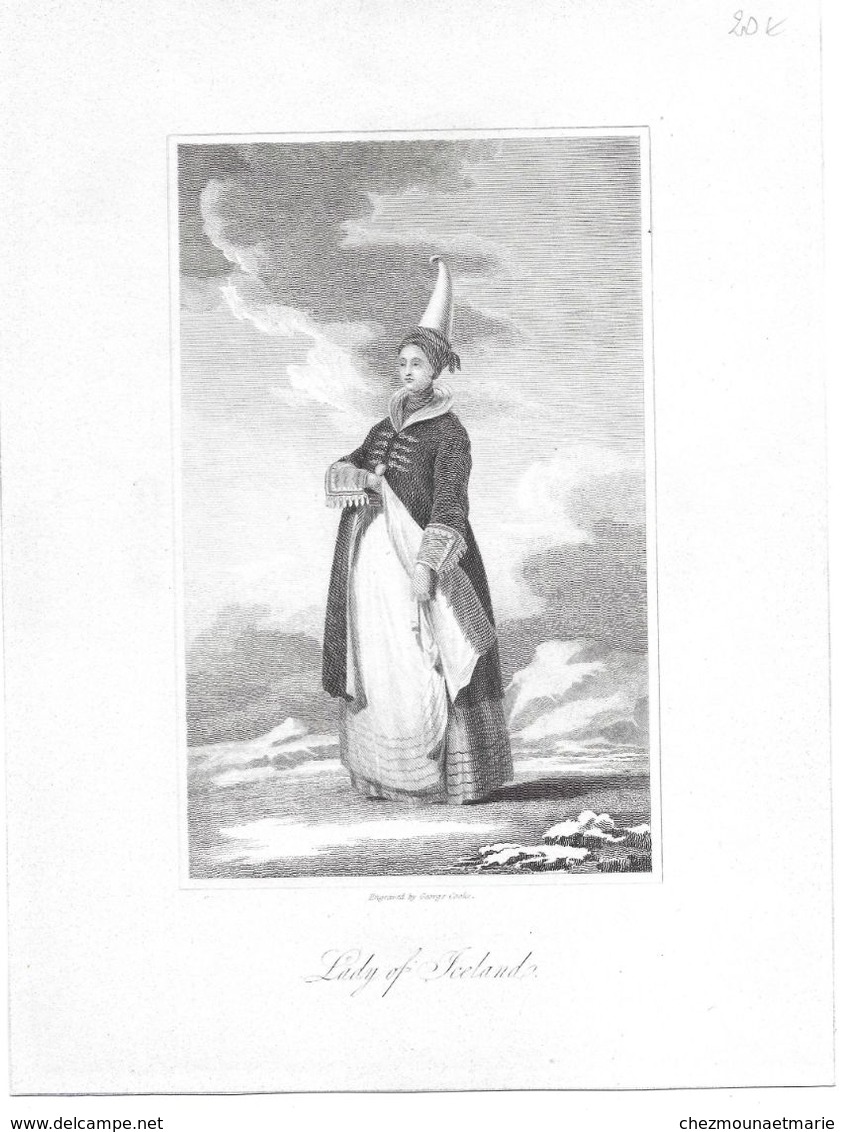 ENGRAVED BY GEORGE COOKE LADY OF ICELAND - Litografia