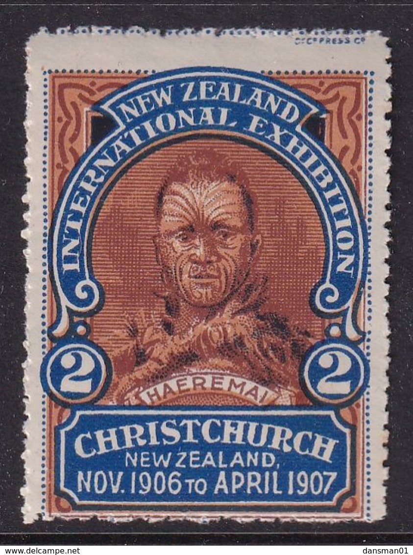 New Zealand 1906-07 Christchurch Exhibition #2 Mint Hinged - Fiscaux-postaux