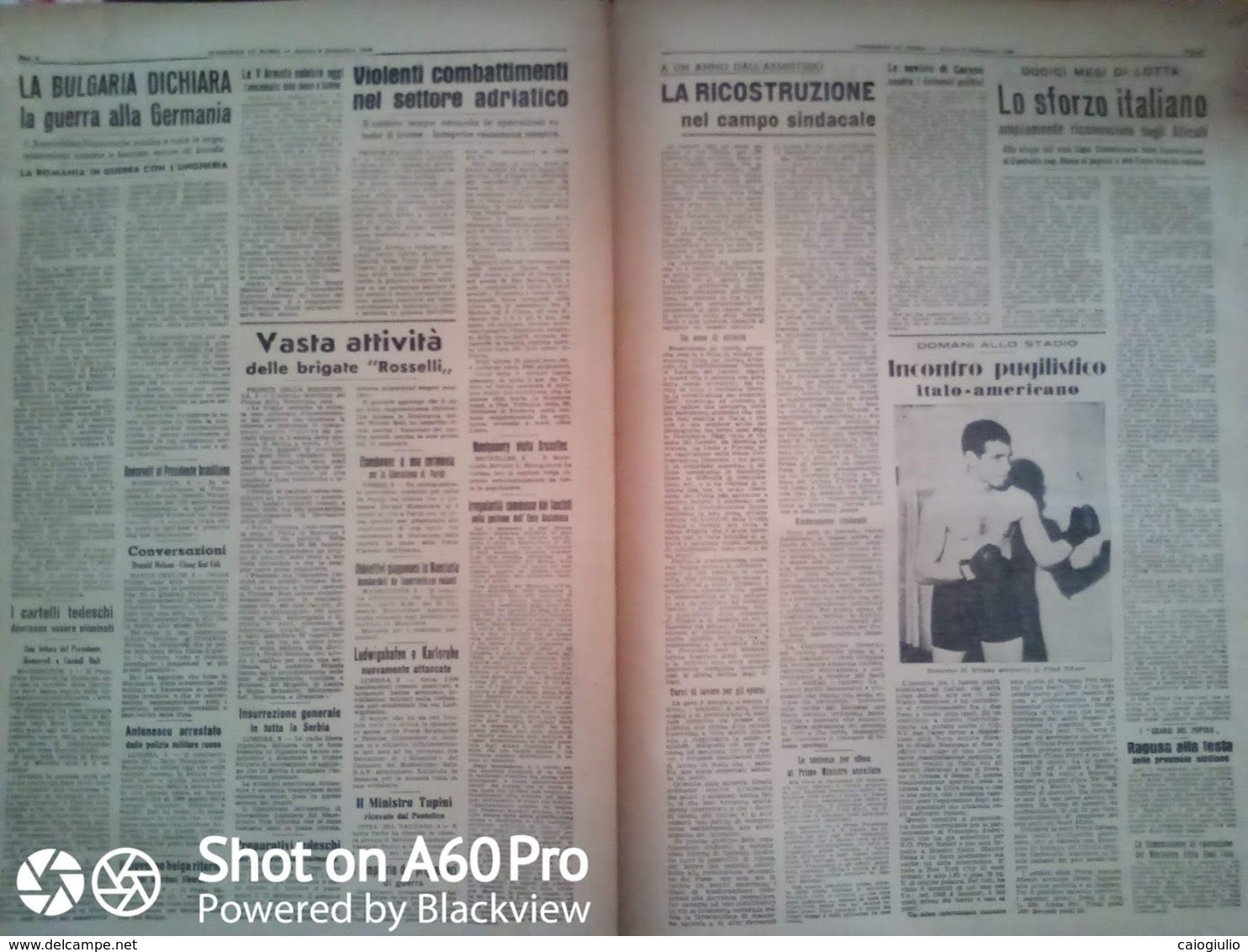 FASCISMO - CORRIERE DI ROMA N° 96 -  9 SETTEMBRE 1944 - ROOSEVELT ANNUNCIA NUOVI AIUTI ALL'ITALIA - Guerre 1939-45