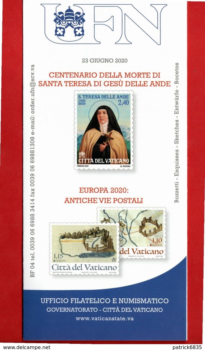 Vaticano - 2020 - Bollettino. Ufficiale. SANTA TERESA Di Gesù - EUROPA.  23/06/2020. - Briefe U. Dokumente