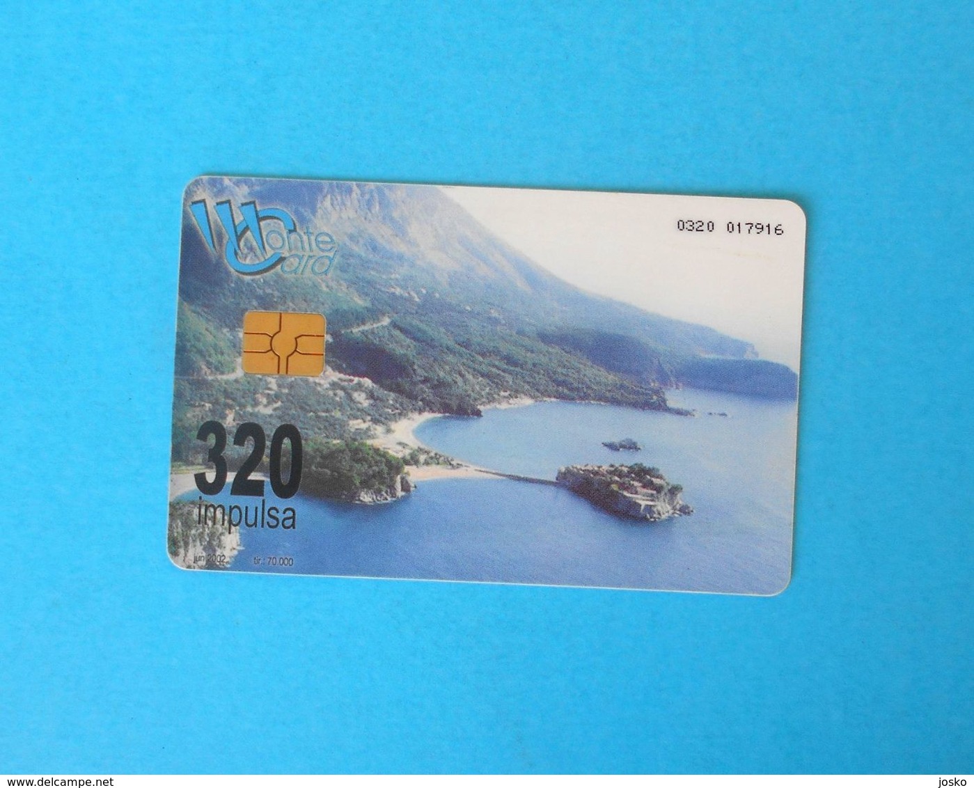 SVETI STEFAN (Budva) - Montenegro 320. Units Old Rare Chip Card * Landscape Paysage Beach Sea Sunset Crna Gora - Montenegro