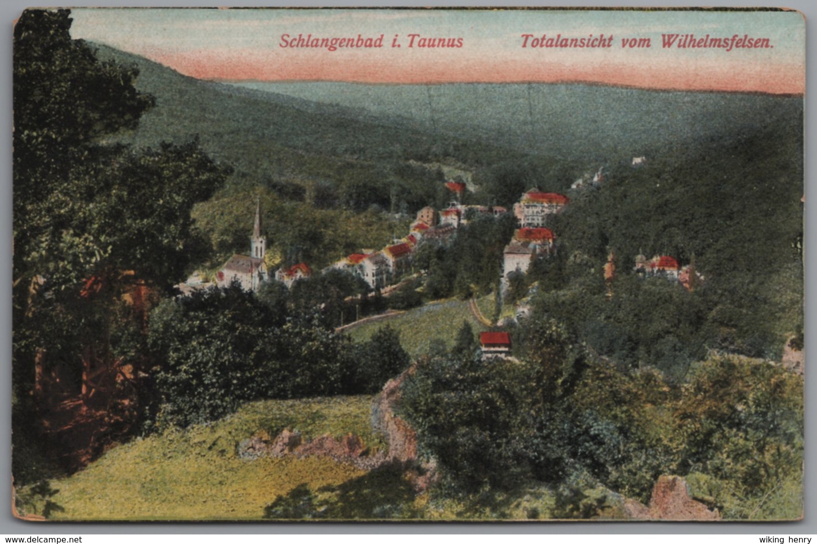 Schlangenbad Im Taunus - Totalansicht Vom Wilhelmsfelsen - Schlangenbad