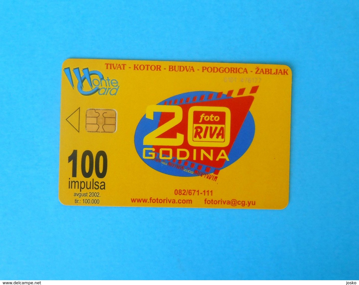 FOTO RIVA ... Montenegro Old And Rare Chip Card * Tivat Kotor Budva Podgorica Zabljak * Crna Gora - Montenegro