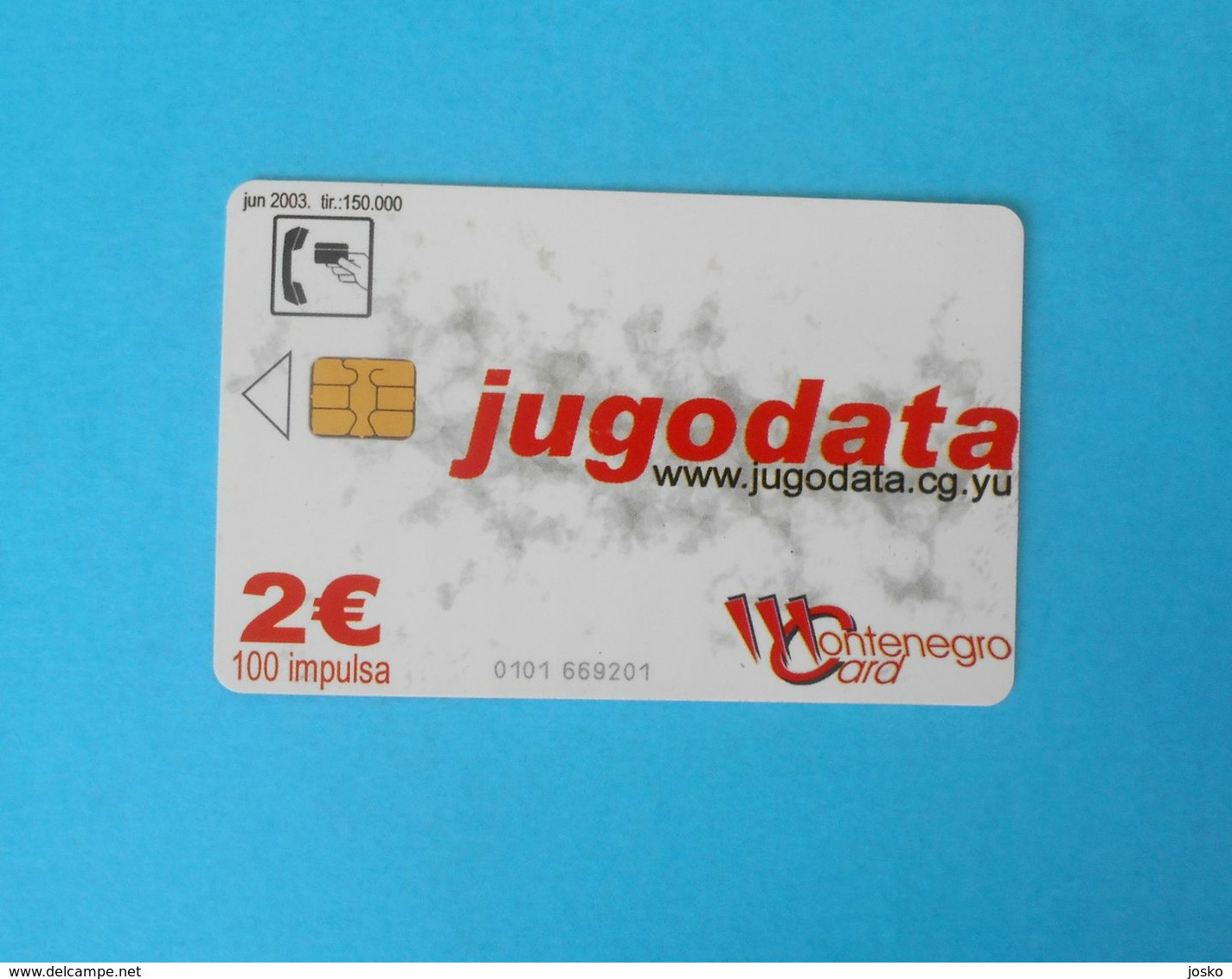 JUGODATA ... Montenegro Old Rare Chip Card * Compaq Computers Computer * Crna Gora - Montenegro