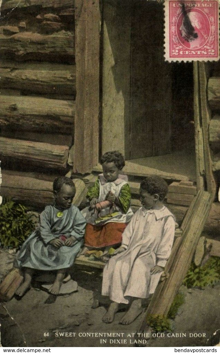 Black Americana, "Sweet Contentment" (1915) C.T. Photochrom Postcard No. 64 - Black Americana
