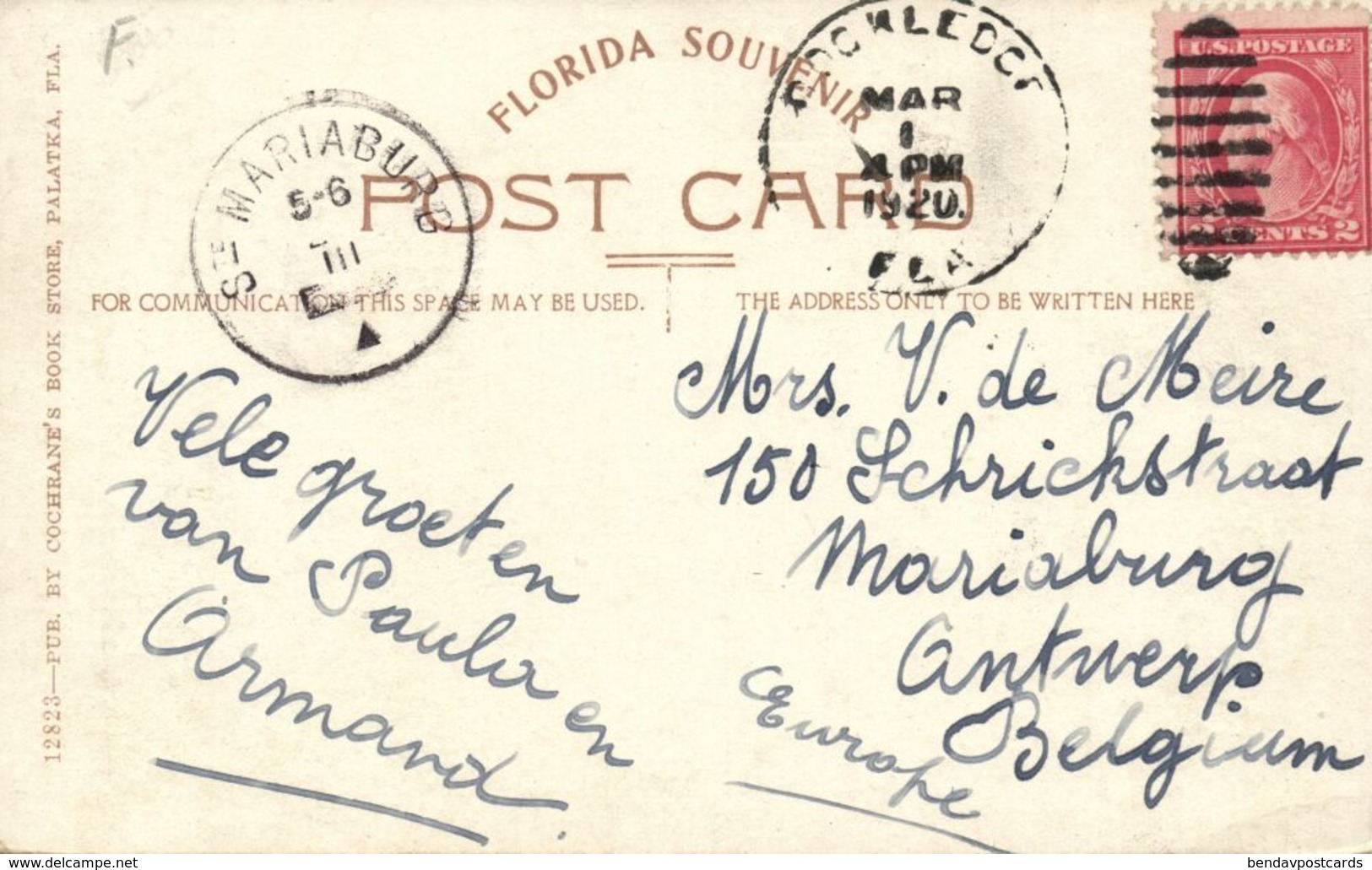 Black Americana, "A Still Hunt In Florida" (1920) Cochrane's No. 12823 Postcard - Black Americana