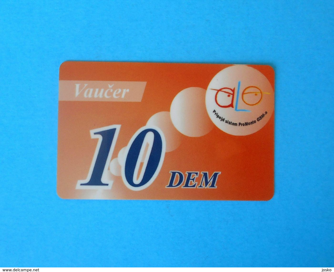 10 DEM ... Montenegro Very Old Issue Prepaid GSM Card * Prepaye Carte Recharge - Value In Old Deutschland Marks Vaucer - Montenegro