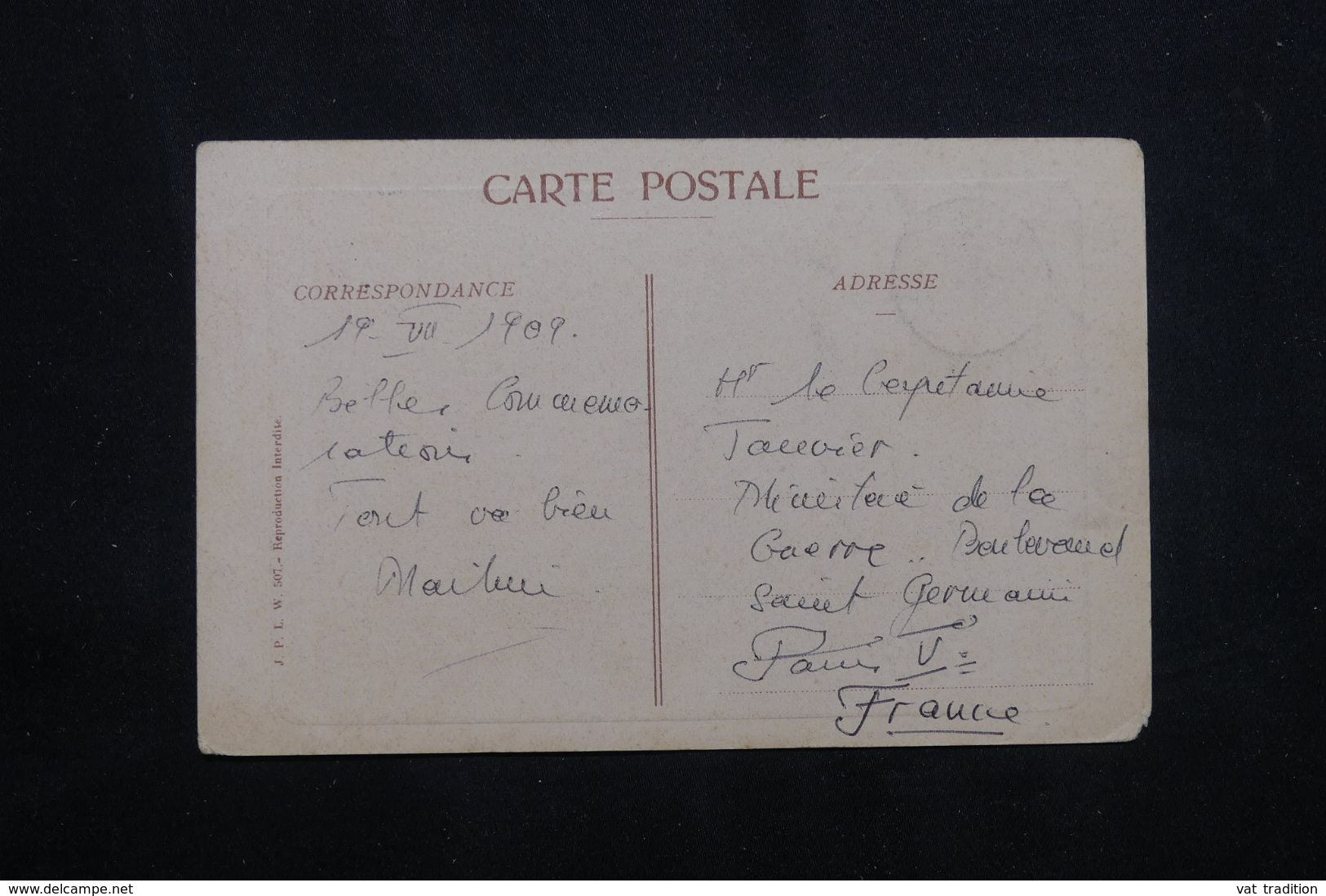 CONGO BELGE - Affranchissement De Boma Sur Carte Postale En 1909 Pour Paris - L 64739 - Covers & Documents