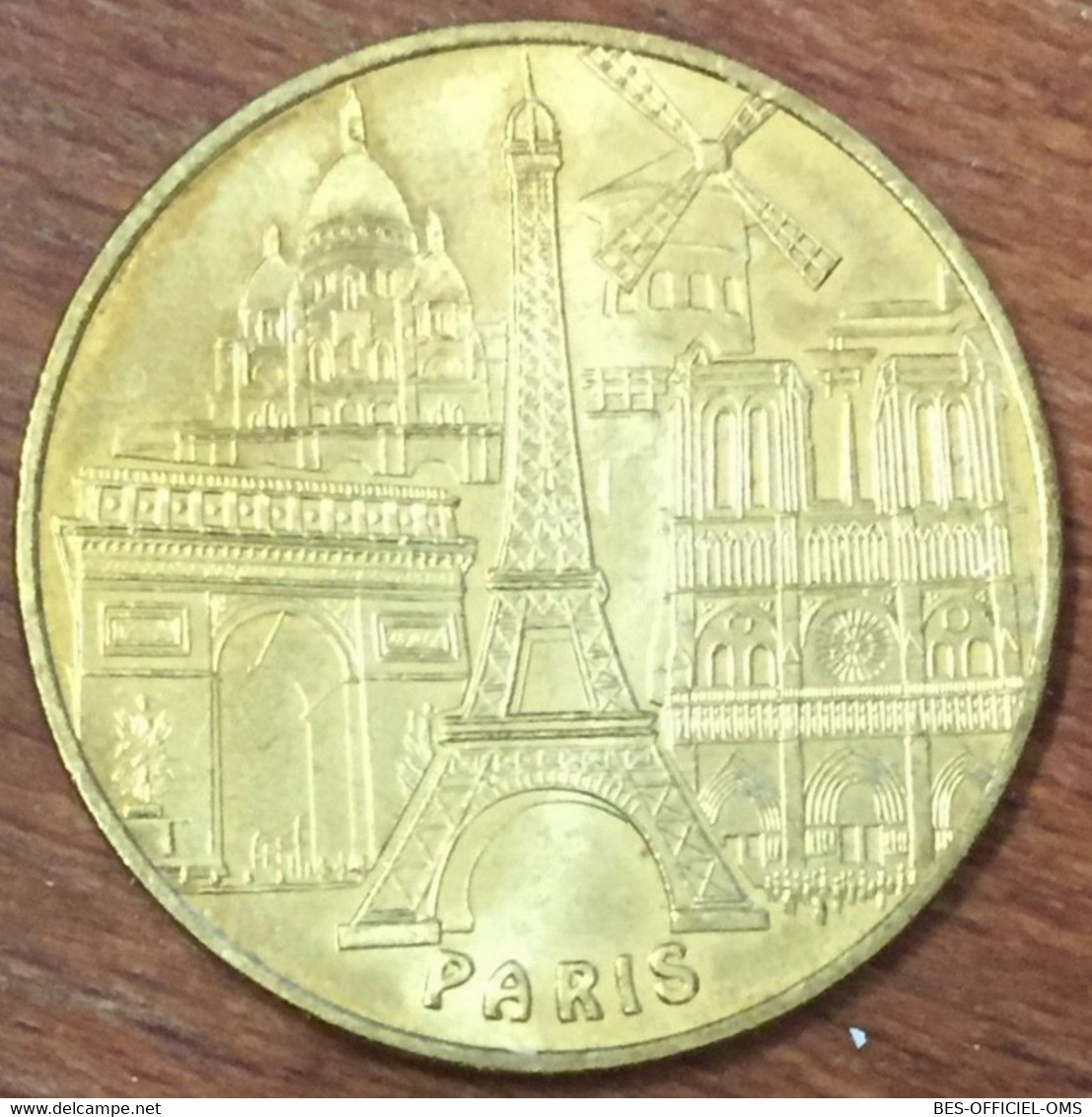 75007 PARIS ARC DE TRIOMPHE TOUR EIFFEL N-DAME MDP 2008 MÉDAILLE MONNAIE DE PARIS JETON TOURISTIQUE MEDALS COINS TOKENS - 2008