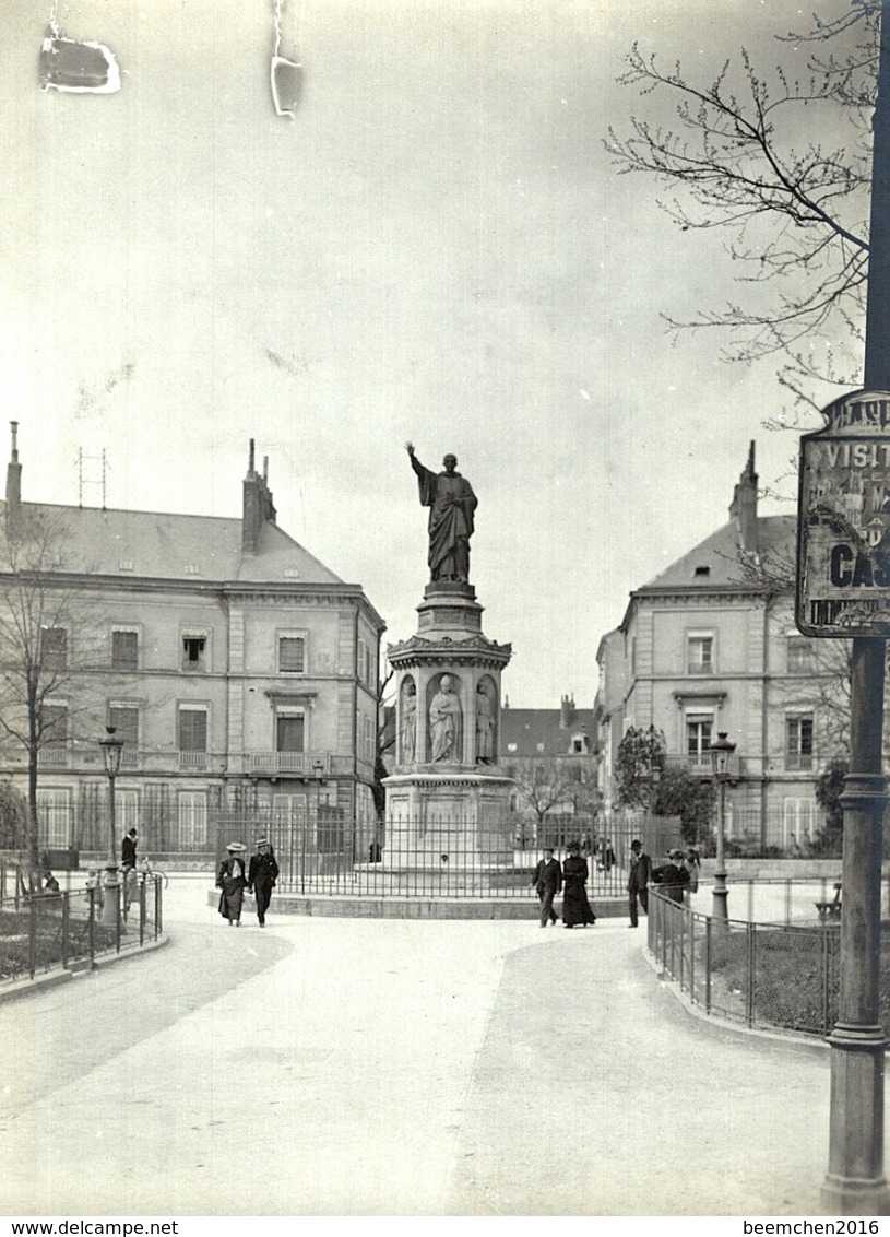 Photo Réelle 11x8cm - FRANCE 21 - DIJON - Statue Saint Bernard - 1907 - ARCHIVES LHUILLIER - Dijon