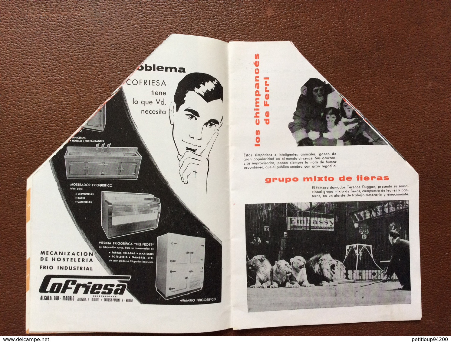 PROGRAMME CIRQUE  PRICE Madrid-Hall  ESPAGNE - Programas