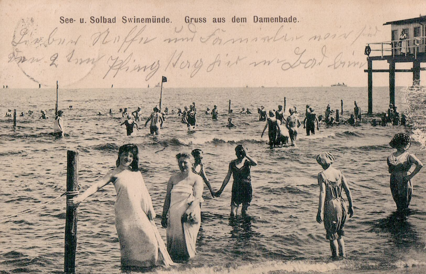 See- Und Solbad Swinemünde. Gruss Aus Dem Damenbade, 1903. (Świnoujście). - Poland