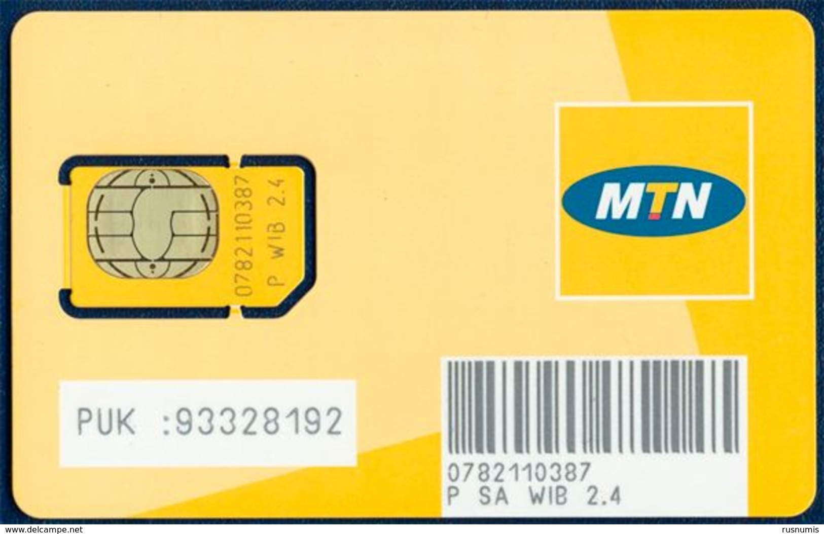 SOUTH AFRICA - AFRIQUE DU SUD MTN GSM (SIM) CARD LARGE CHIP MODULE MINT UNUSED - Südafrika