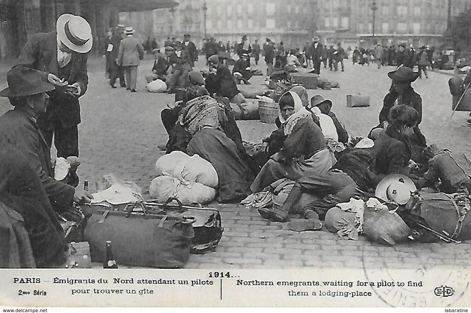 75)  PARIS  - Émigrants Du Nord Attendant Un Pilote Pour Trouver Un Gite - Artisanry In Paris