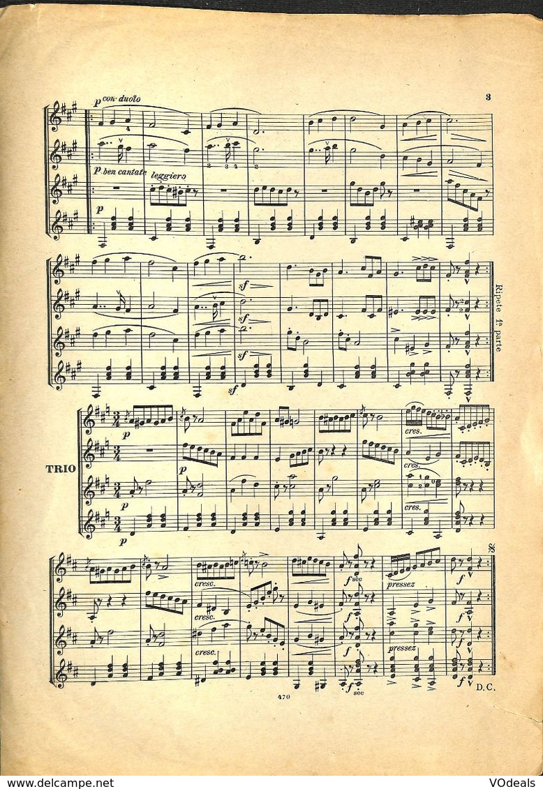 ANCIENNES PARTITIONS DE MUSIQUE -  IL MANDOLINO : GIORNALE DI MUSICA QUINDICINALE - Hélianthe - Année 1923 - Musik