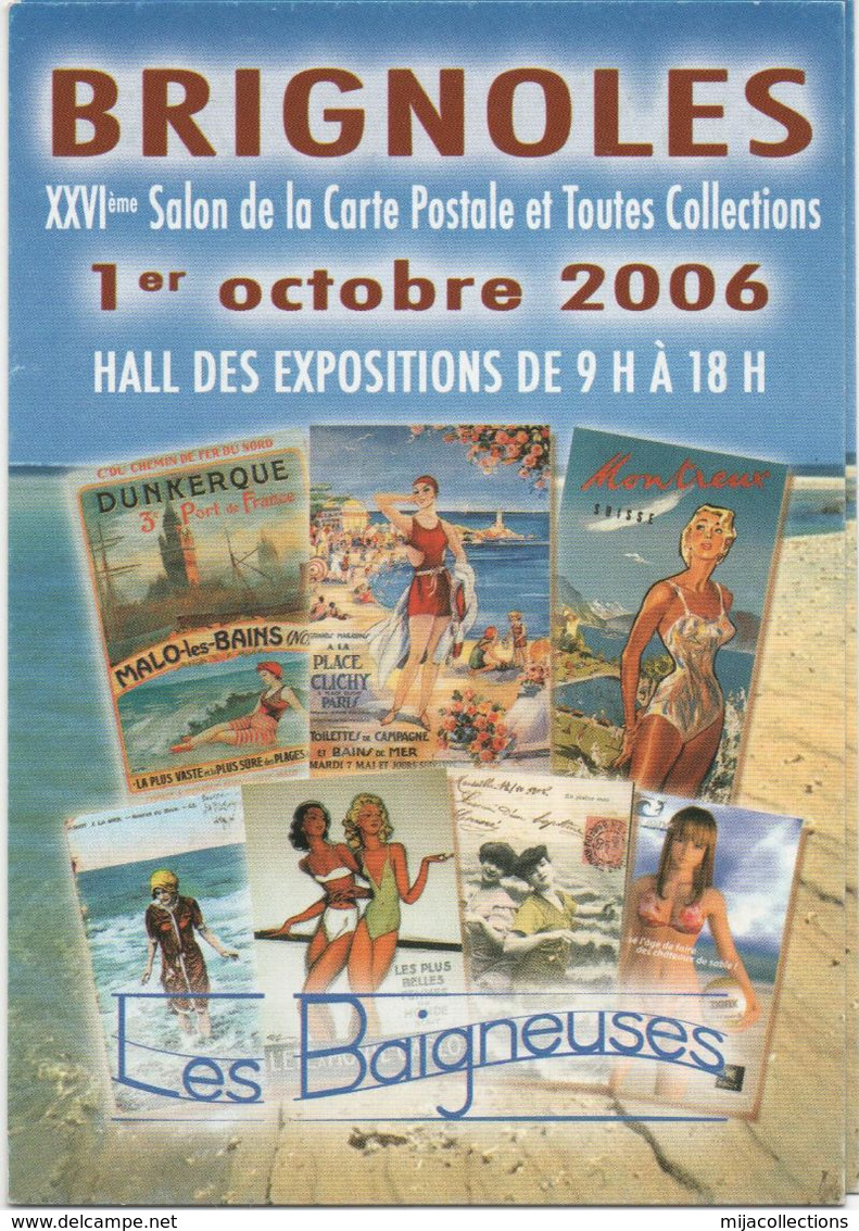 C37 XXVI SALON DE LA CARTE POSTALE ET  COLLECTIONS-BRIGNOLES 2006 "les Baigneuses" - Bourses & Salons De Collections