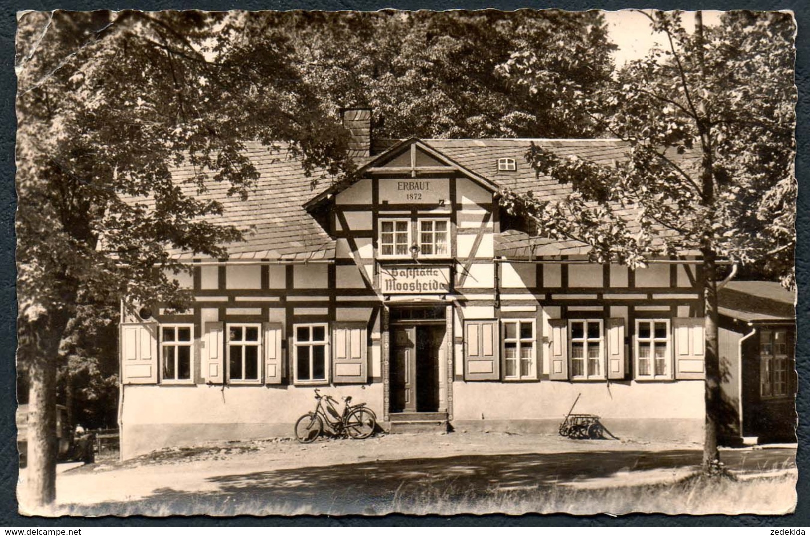 D8313 - Mooshaide Gaststätte Kühnhaide Bei Grünhain Fahrrad - Lichtbild Schincke - Gruenhain
