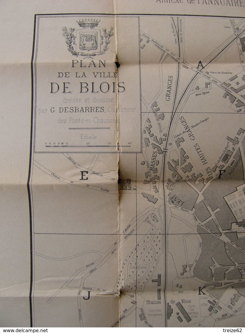 Vieux Plan Des Ponts Et Chaussées De  BLOIS Loir Et Cher Fin 19 ème Début 20 ème - Sonstige & Ohne Zuordnung