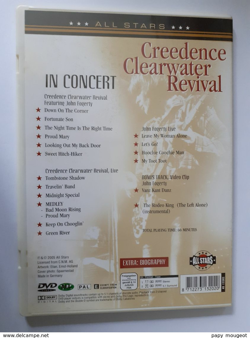 Creedence Clearwater Revival - Down On The Corner - Music On DVD