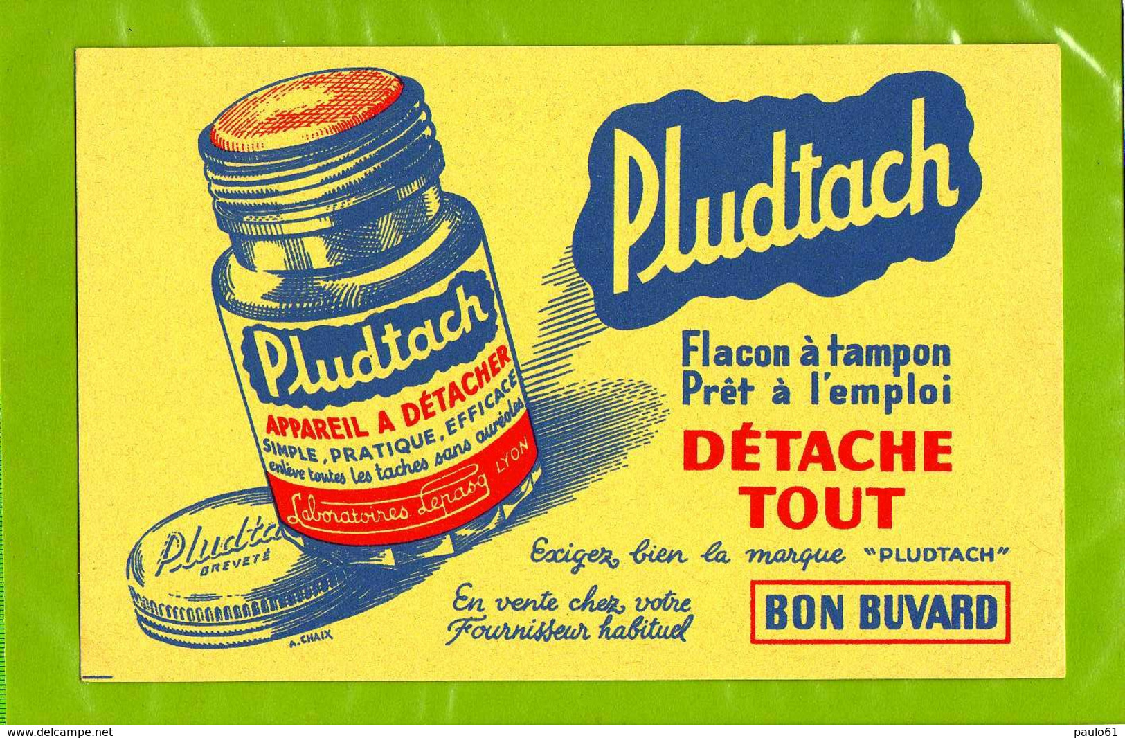 BUVARD : Flacon A Tampon  Detache Tout PLUDTACH - Produits Ménagers