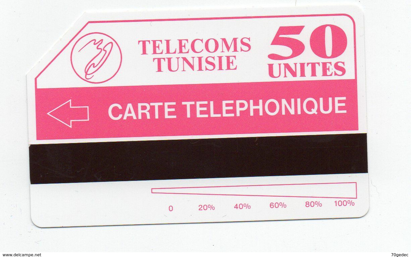 Télécarte Telecoms Tunisie 50 Unites - Tunisie