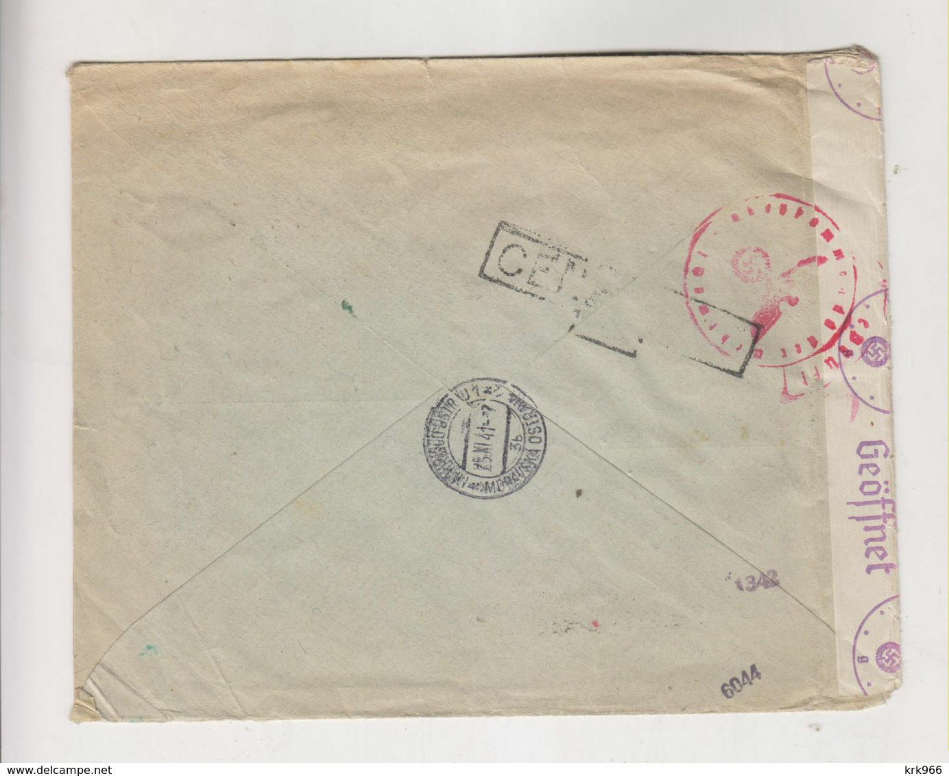 ROMANIA 1941 TIMISOARA Registered Censored Cover To BOHEMIA & MORAVIA - World War 2 Letters