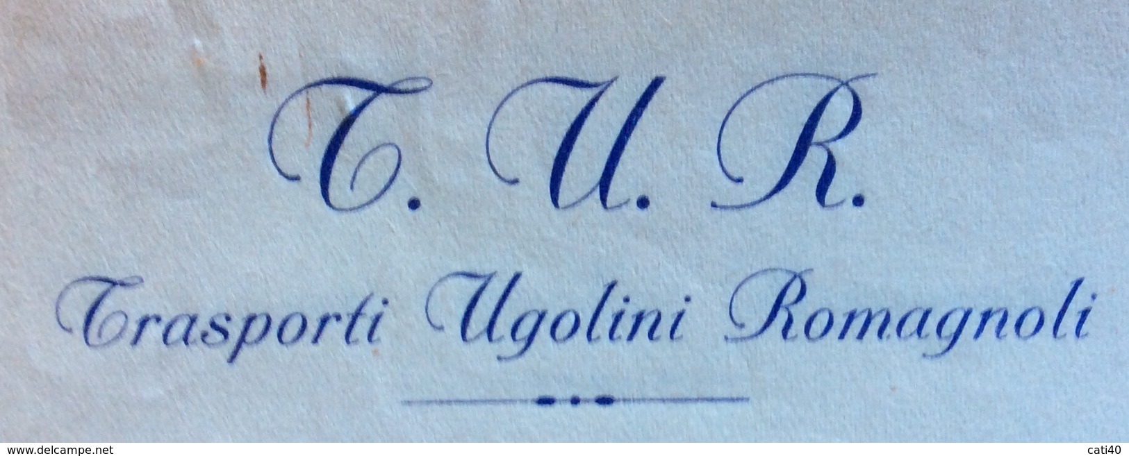 CESENA - T.U.R. TRASPORTI UGOLINI ROMAGNOLI - LETTERA DEL 9/8/1926 - Italia