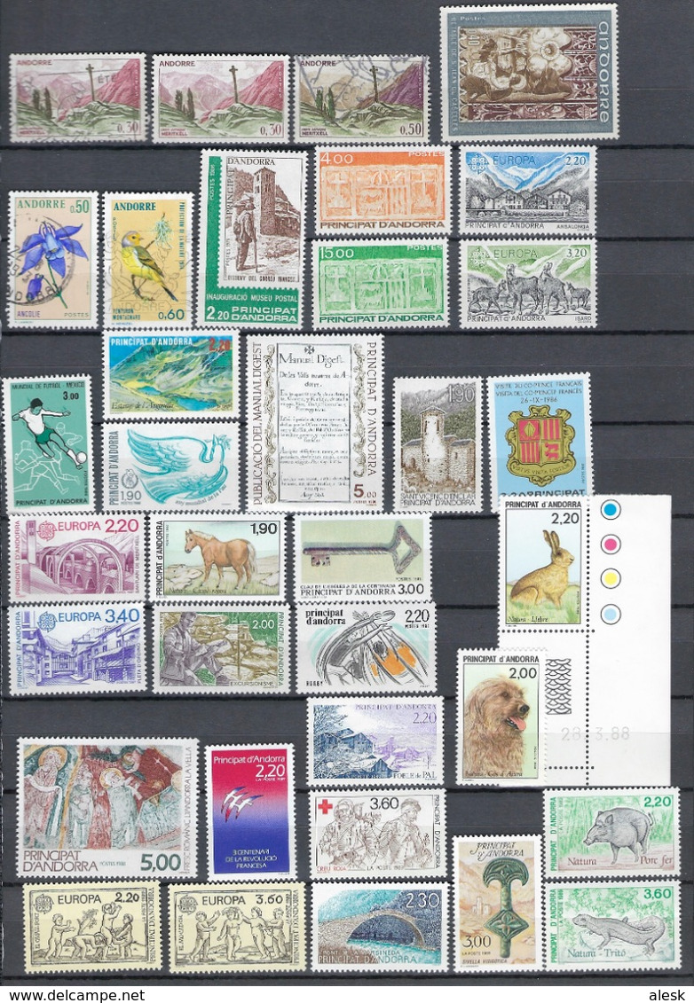 ANDORRE FRANÇAIS - Petit Lot - Essentiellement Neuf - 2 Pages Avec Chanières - Voir 7 Scannes - Collections