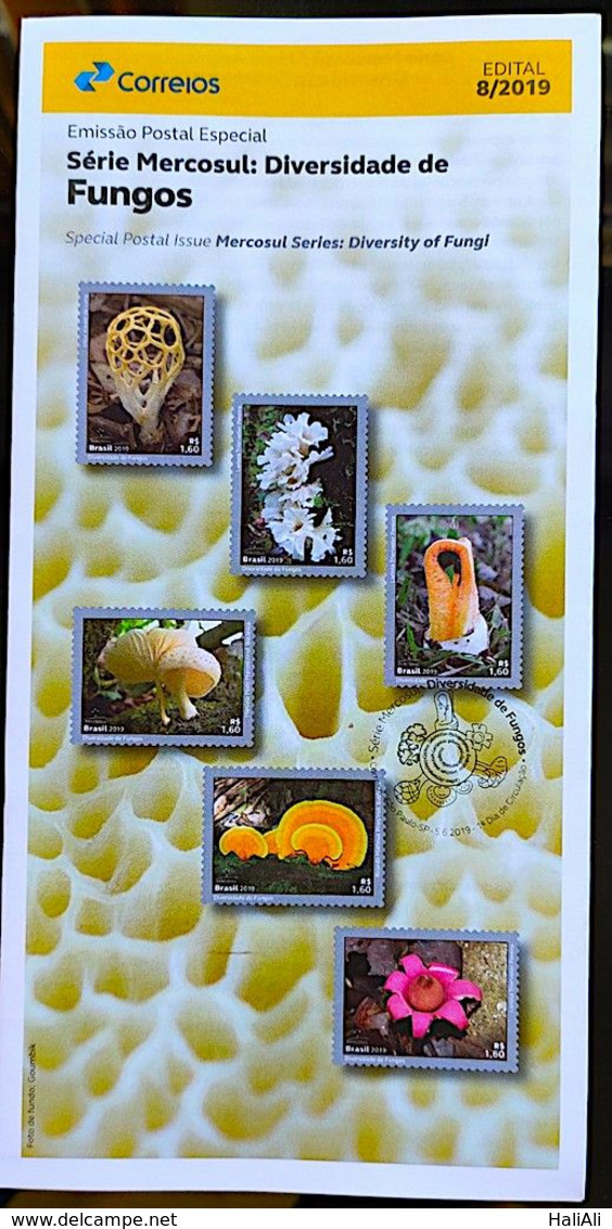 Brazil Edital 2019 08 Diversity Of Fungi Mercosur Brochure Without Stamp - Ungebraucht