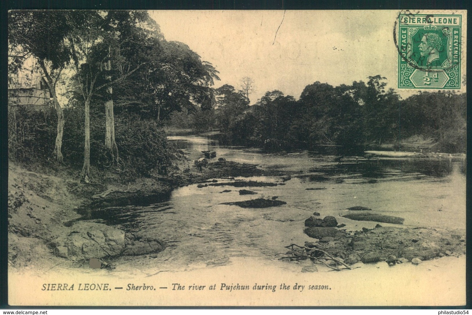 1920, Picture Card "Shergro - The River Pujchun" - Sierra Leona (...-1960)
